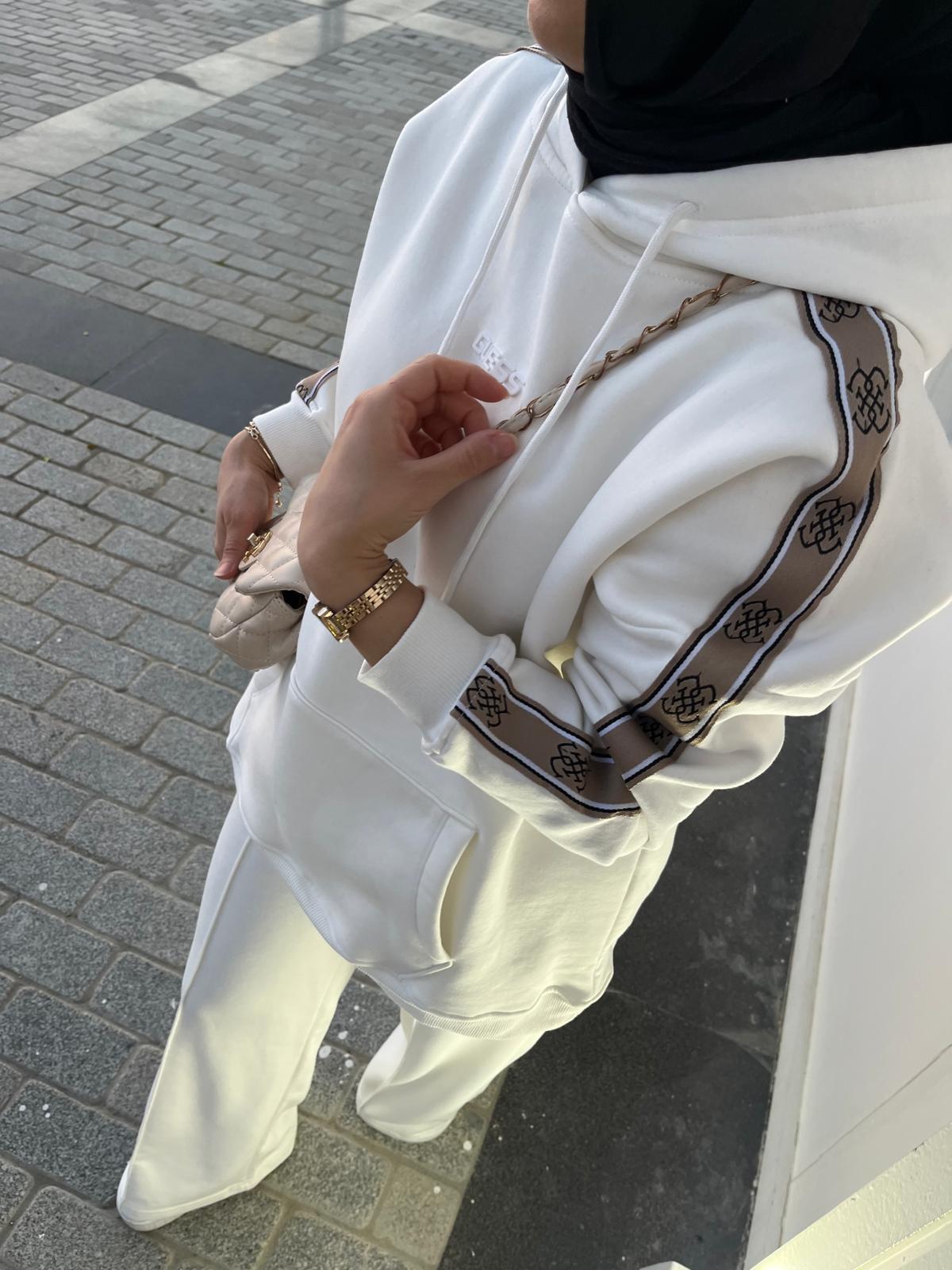 GUESS SWEAT/BEYAZ