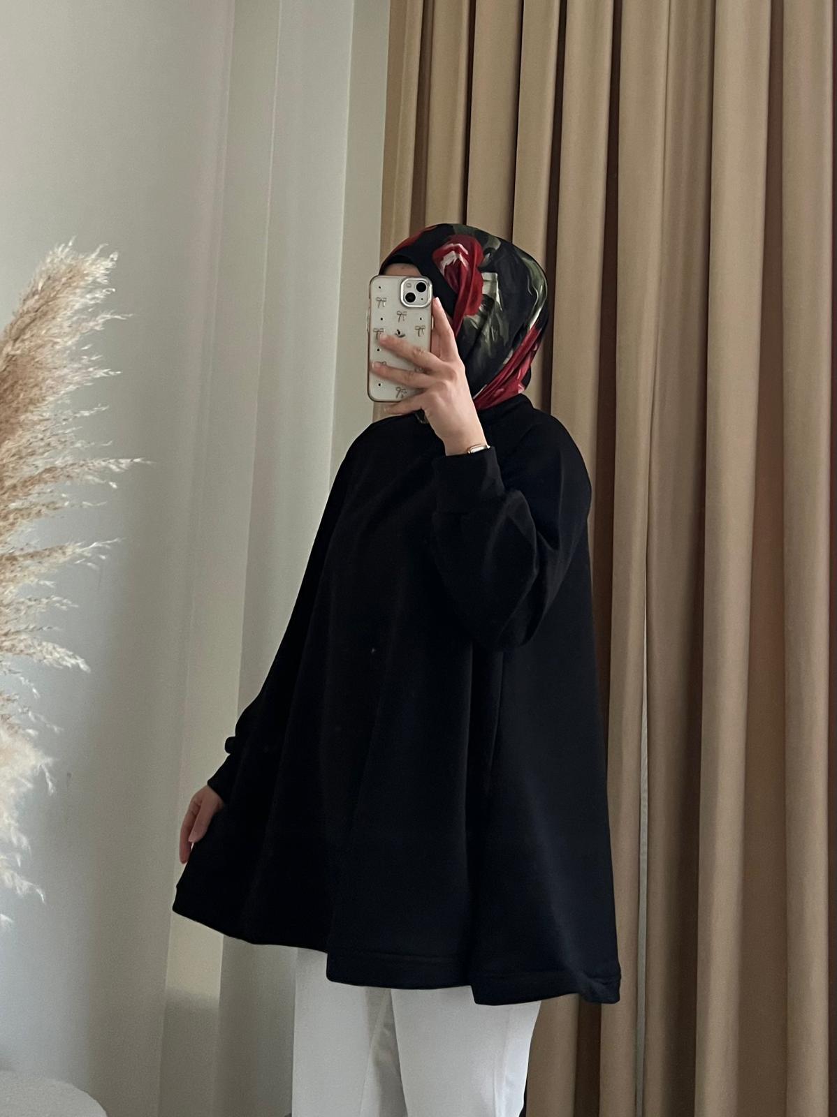 VOLANLI SWEAT/SİYAH