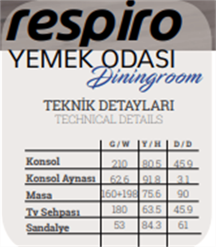 Dekorbizden Respiro Yemek Odası Konsol