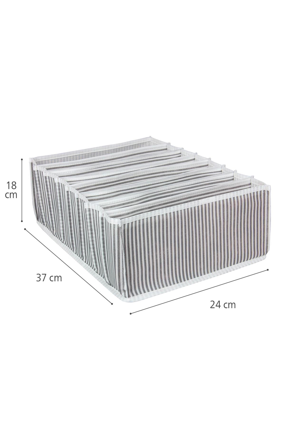 Akordiyon Organizer ( L ) Gri Gri Çizgili