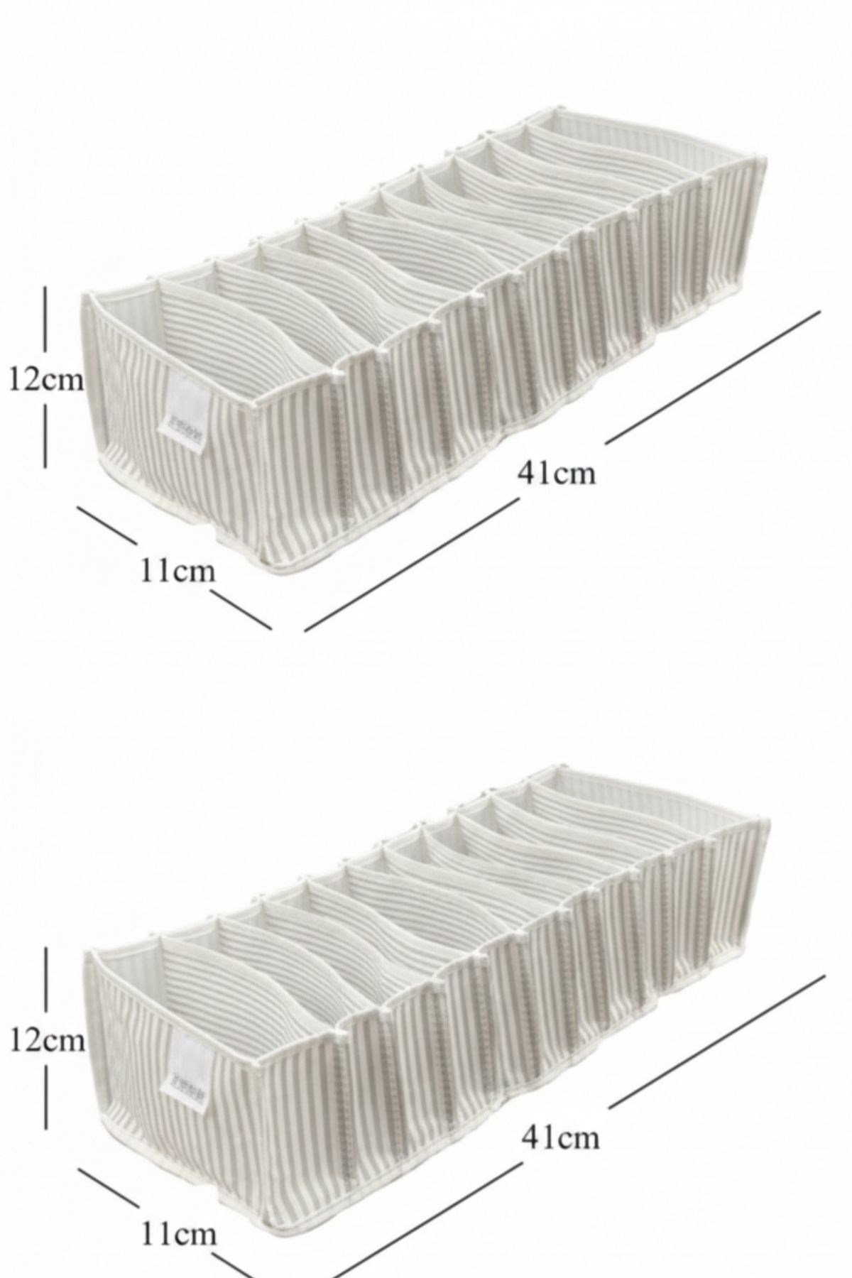 Akordiyon Organizer ( S ) Gri Gri Çizgili