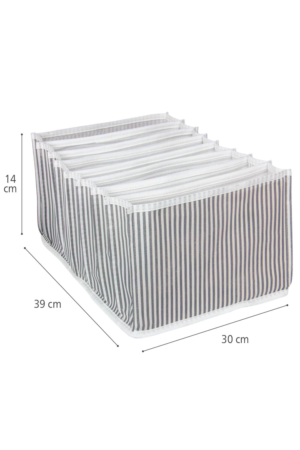 Akordiyon Organizer ( Xl ) Gri Gri Çizgili