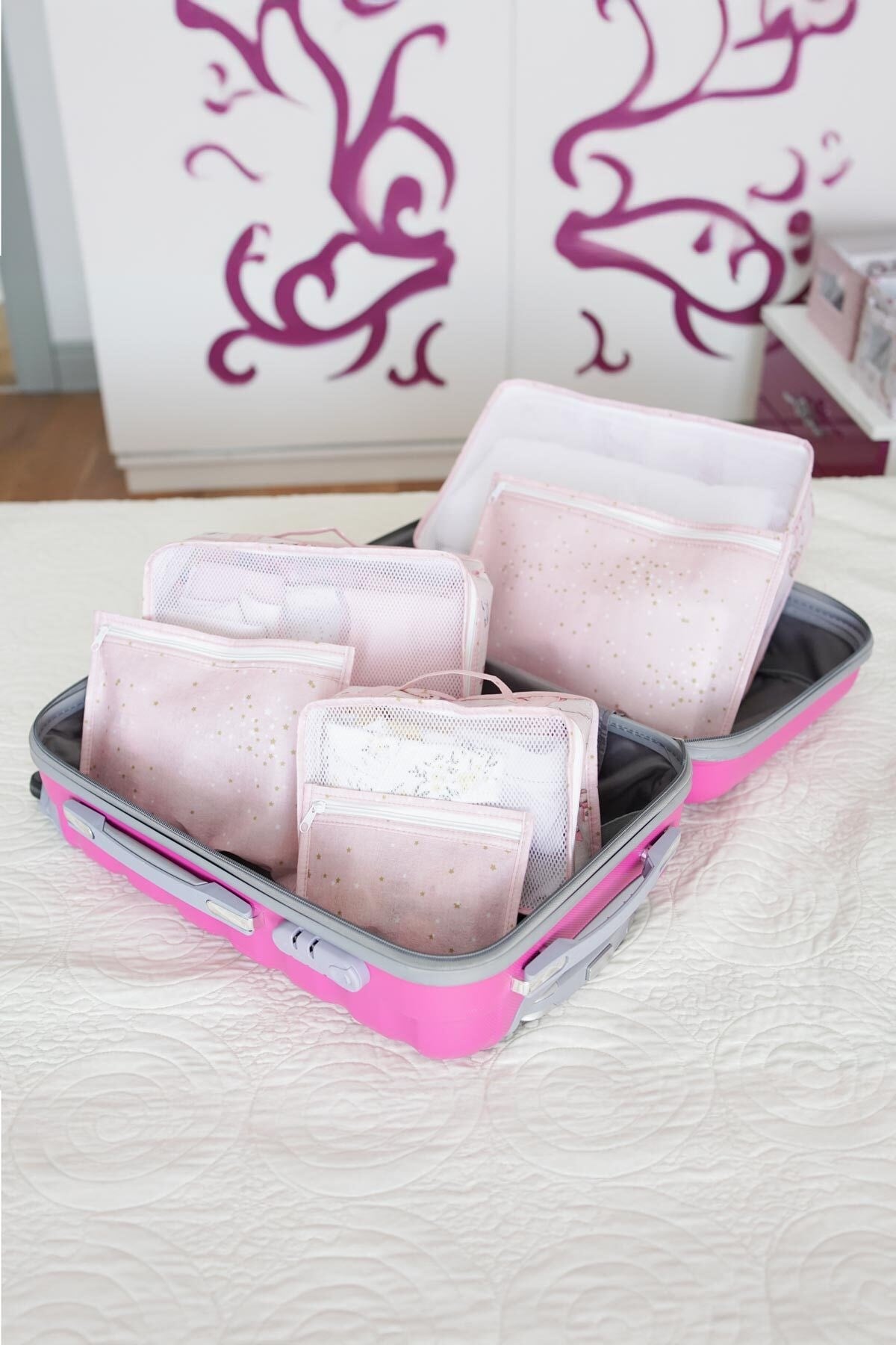 Baby 6 Lı Seyahat Seti Pembe Pembe