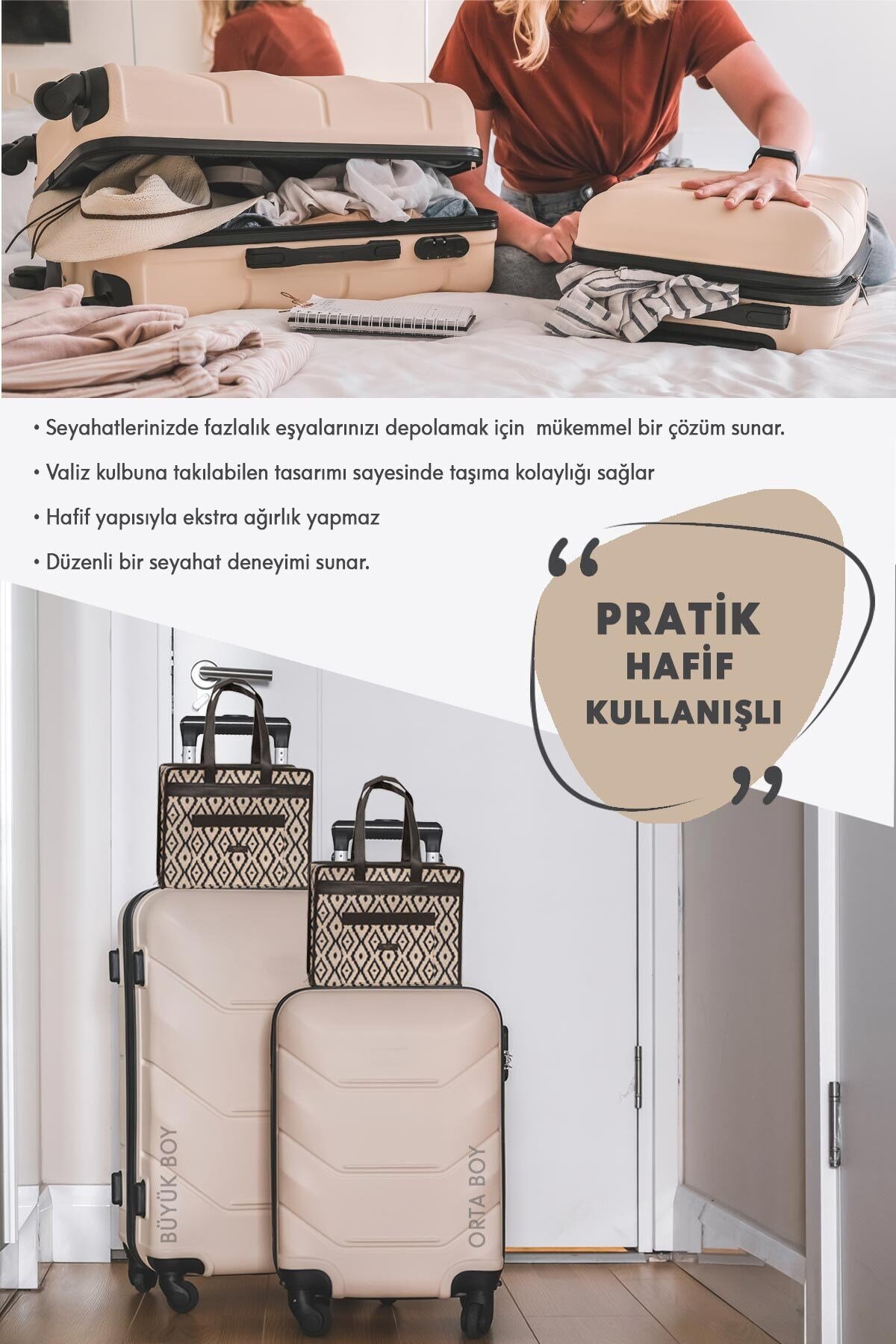 Bohe Çok Amaçlı Seyahat Çantası Bohe