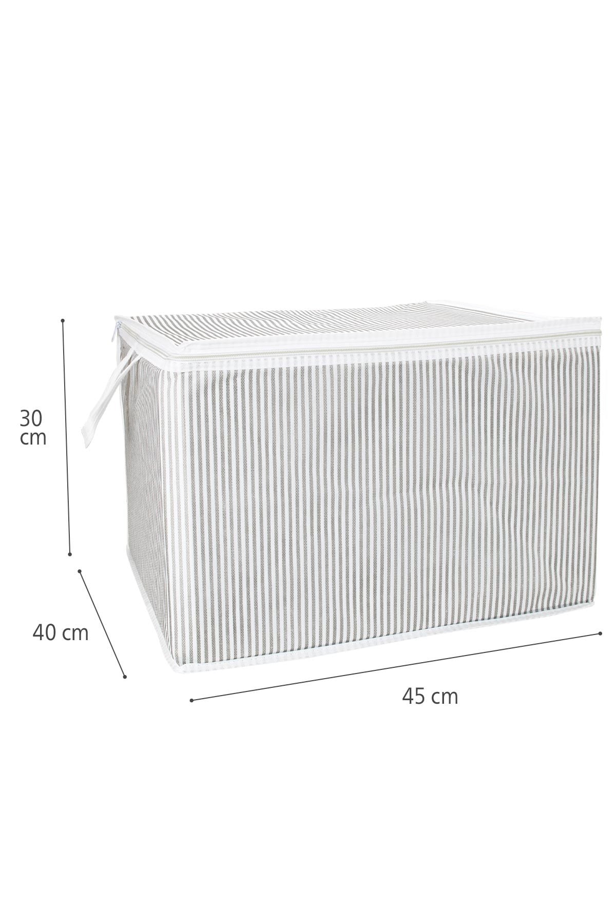 Kazak Hurcu Mini 45x40x30 Gri Gri Çizgili