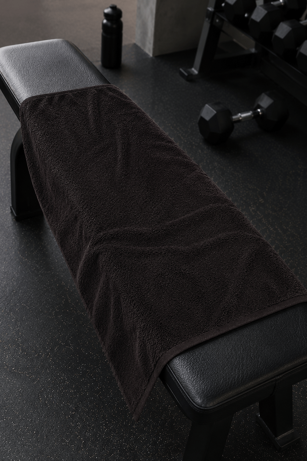 Siyah Spor Fitness Antrenman Havlusu 50x90 CM Siyah