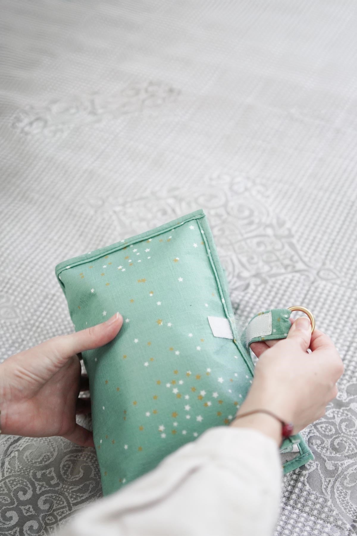 Taşınabilir Mavi Bebek Alt Değişim Anne Bebek Çantası Mavi