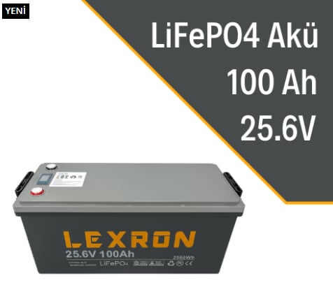 LEXRON 100AH 25.6V LİTYUM AKÜ