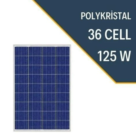 LEXRON 125W POLYKRİSTAL GÜNEŞ PANELİ