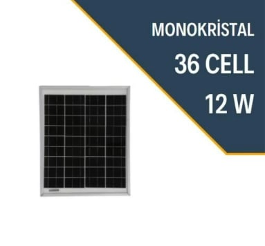 LEXRON 12W MONOKRISTAL GÜNEŞ PANELİ