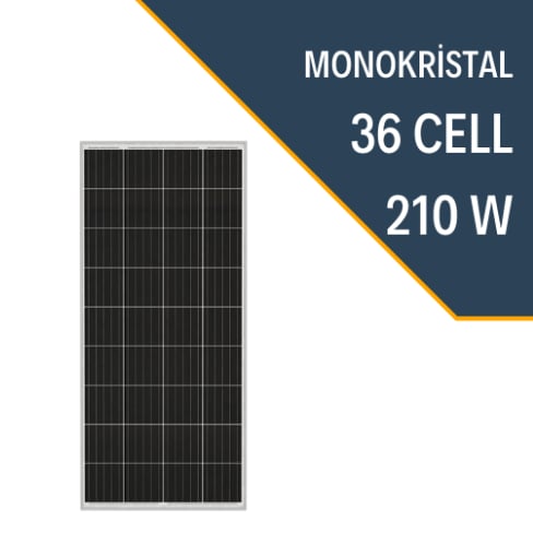LEXRON 210W MONOKRİSTAL GÜNEŞ PANELİ