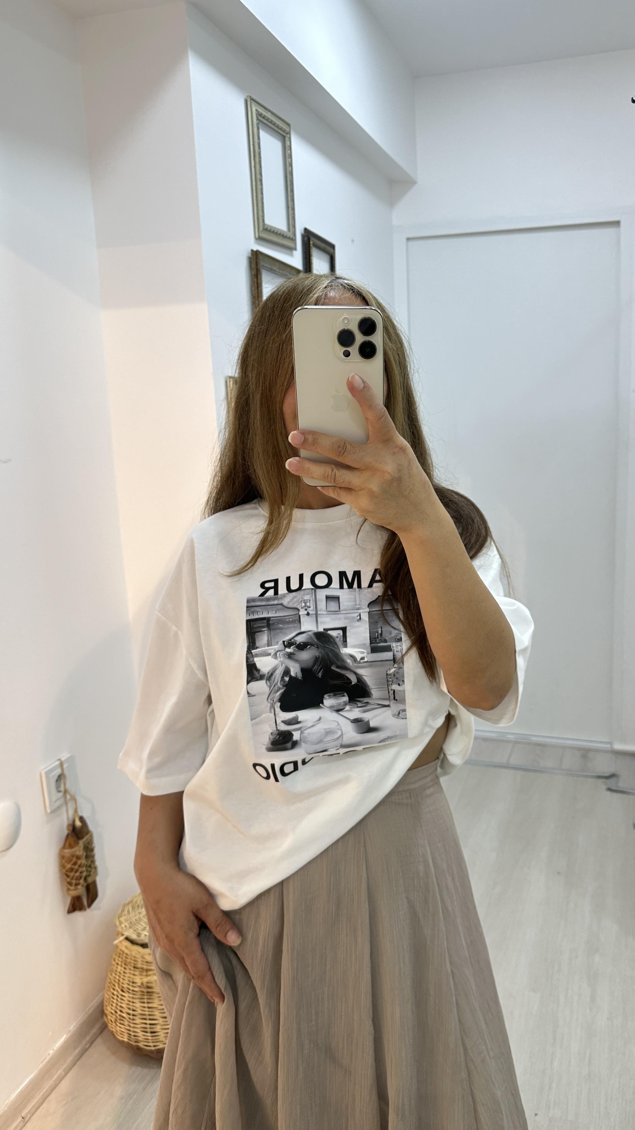 Baskılı Basic TişörtT-Shirt2T022