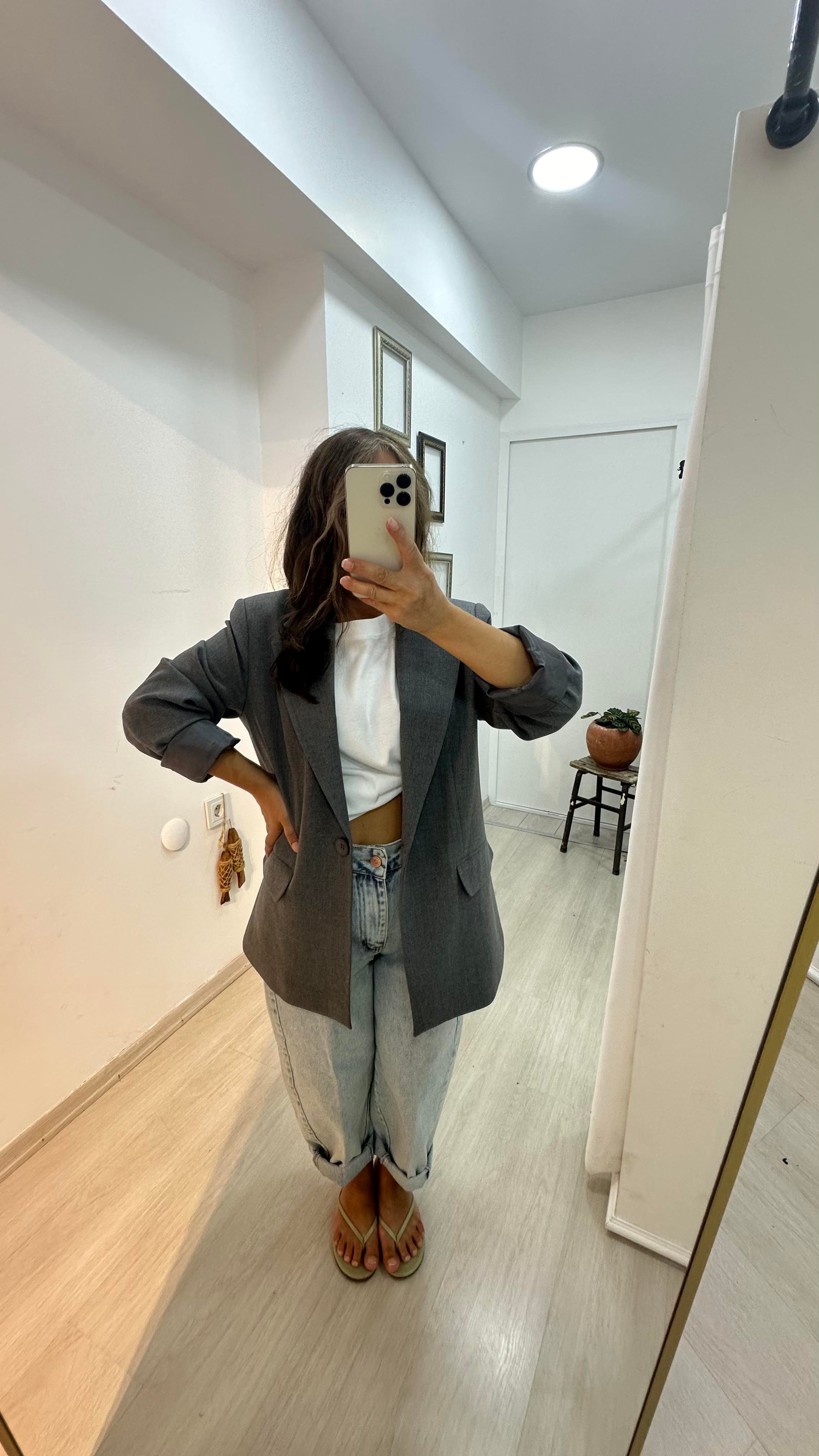 Blazer Ceket - GriCeket1C01