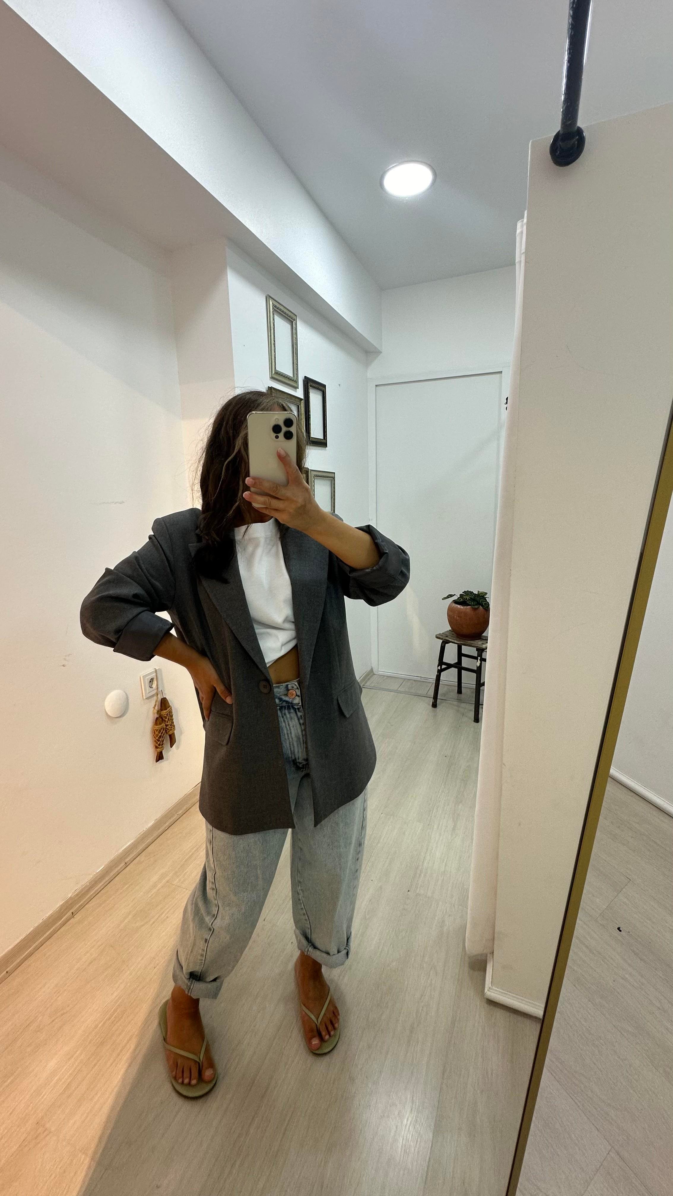 Blazer Ceket - GriCeket1C01