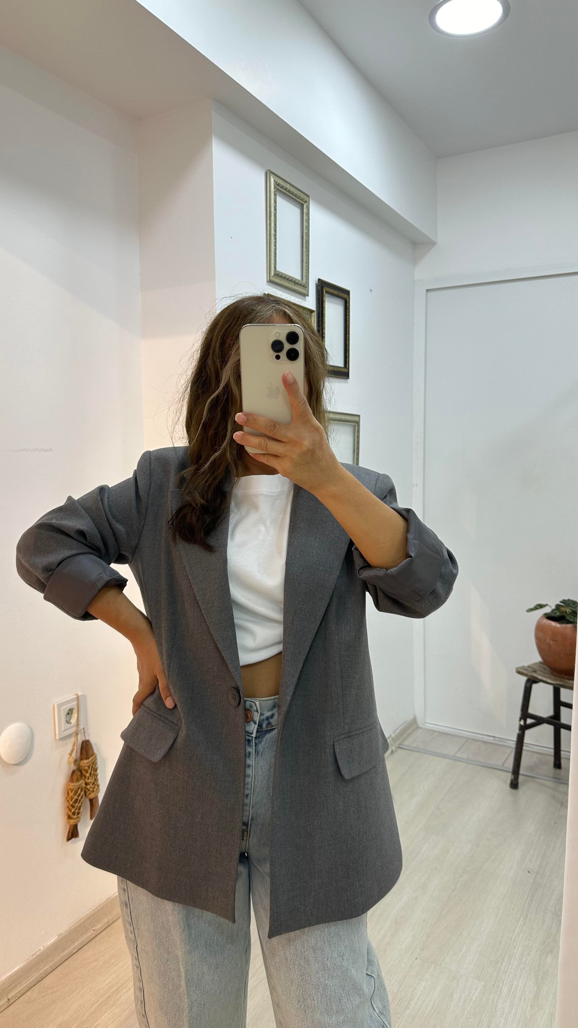Blazer Ceket - GriCeket1C01