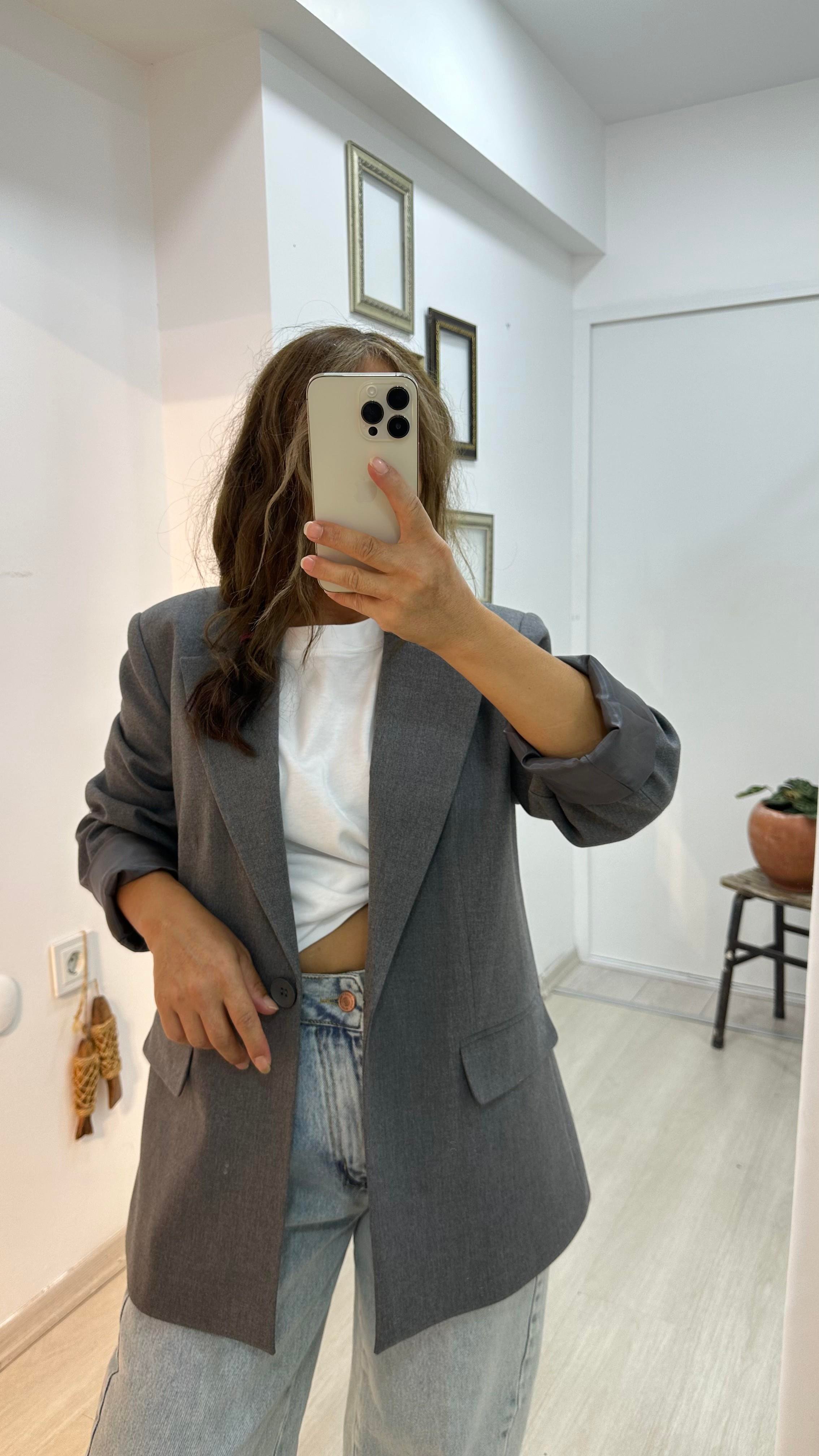Blazer Ceket - GriCeket1C01