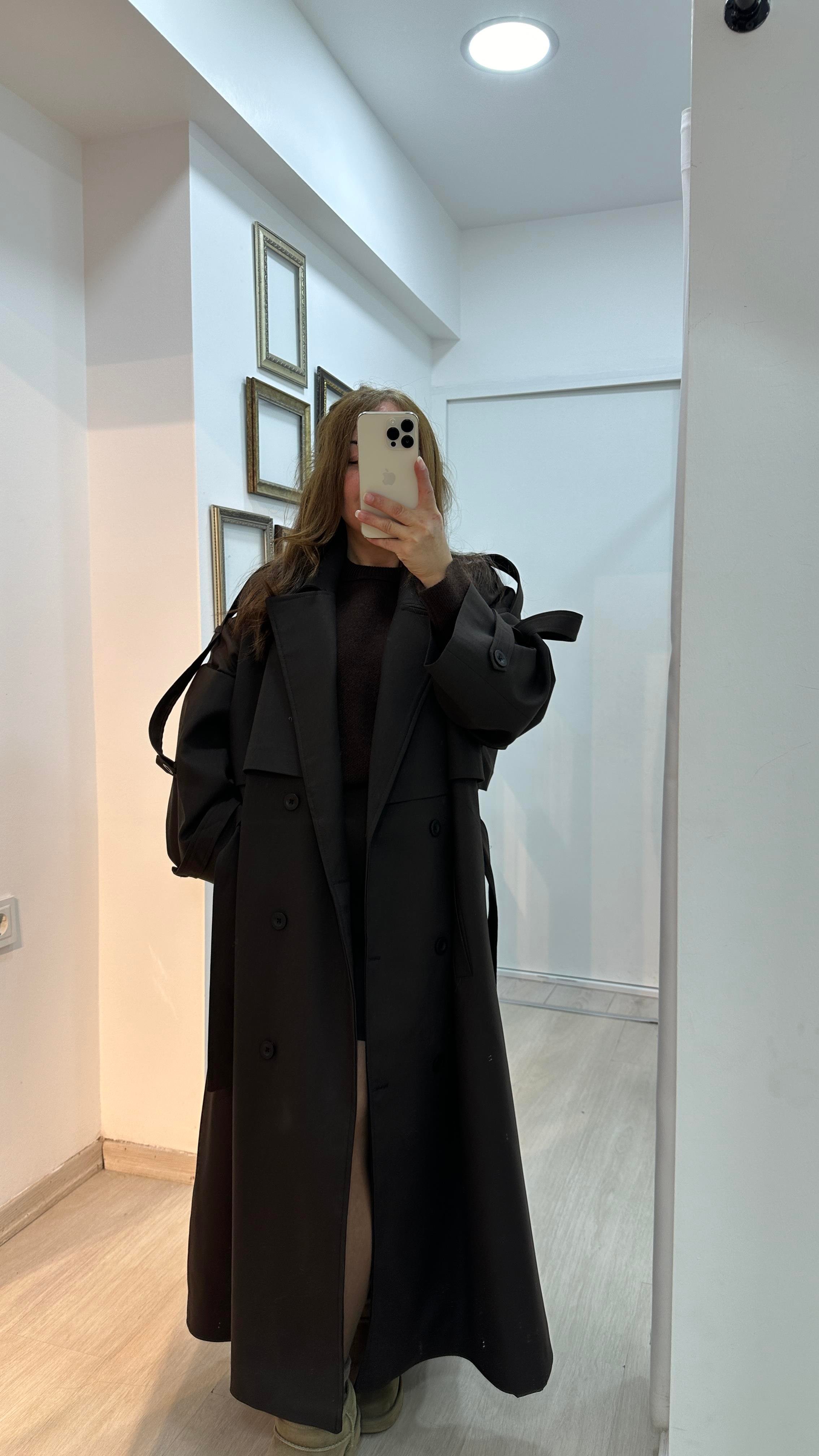 Oversize Açık Kahve TrençkotTrençkot03-TRÇ0001