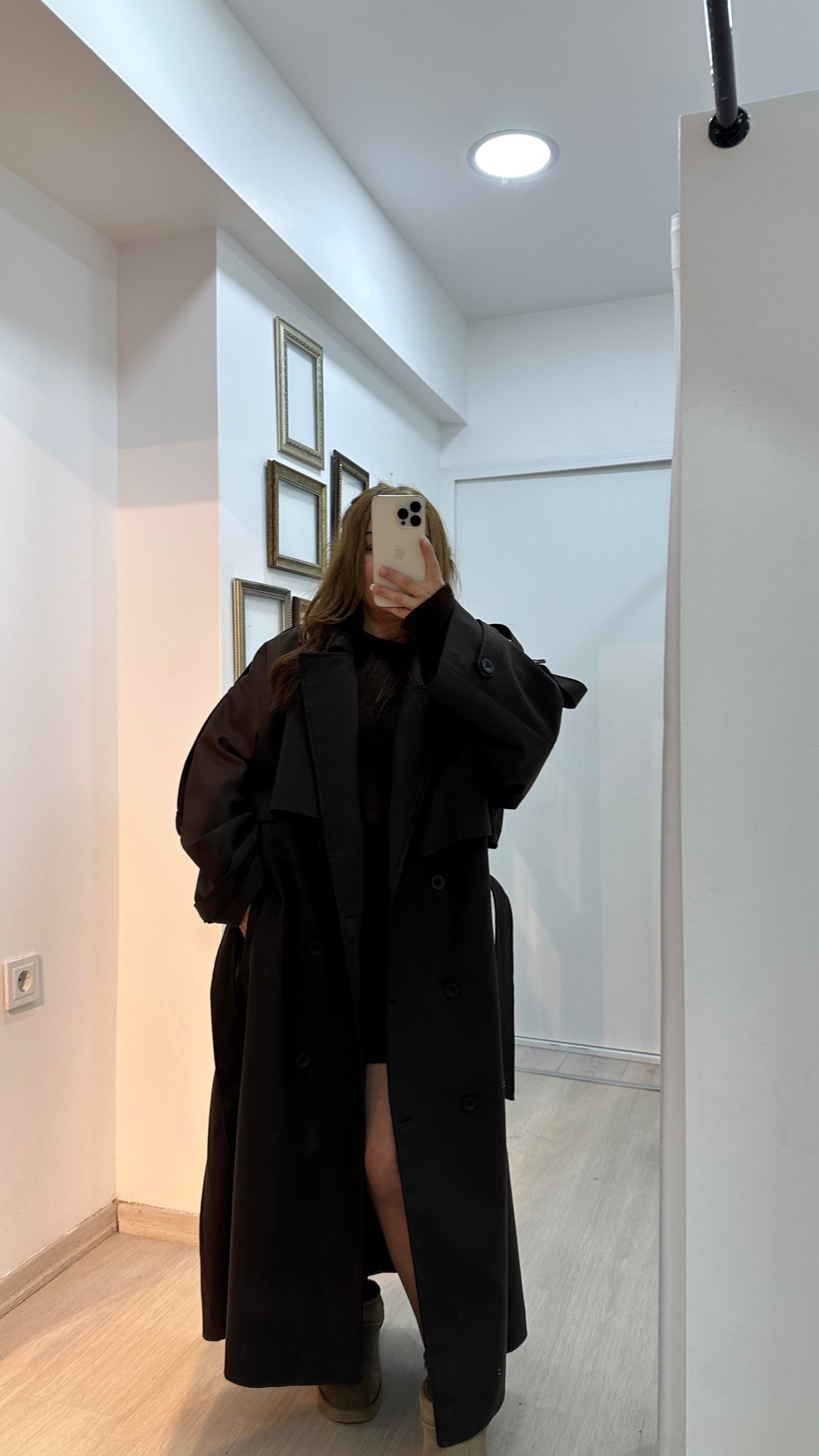 Oversize Açık Kahve TrençkotTrençkot03-TRÇ0001