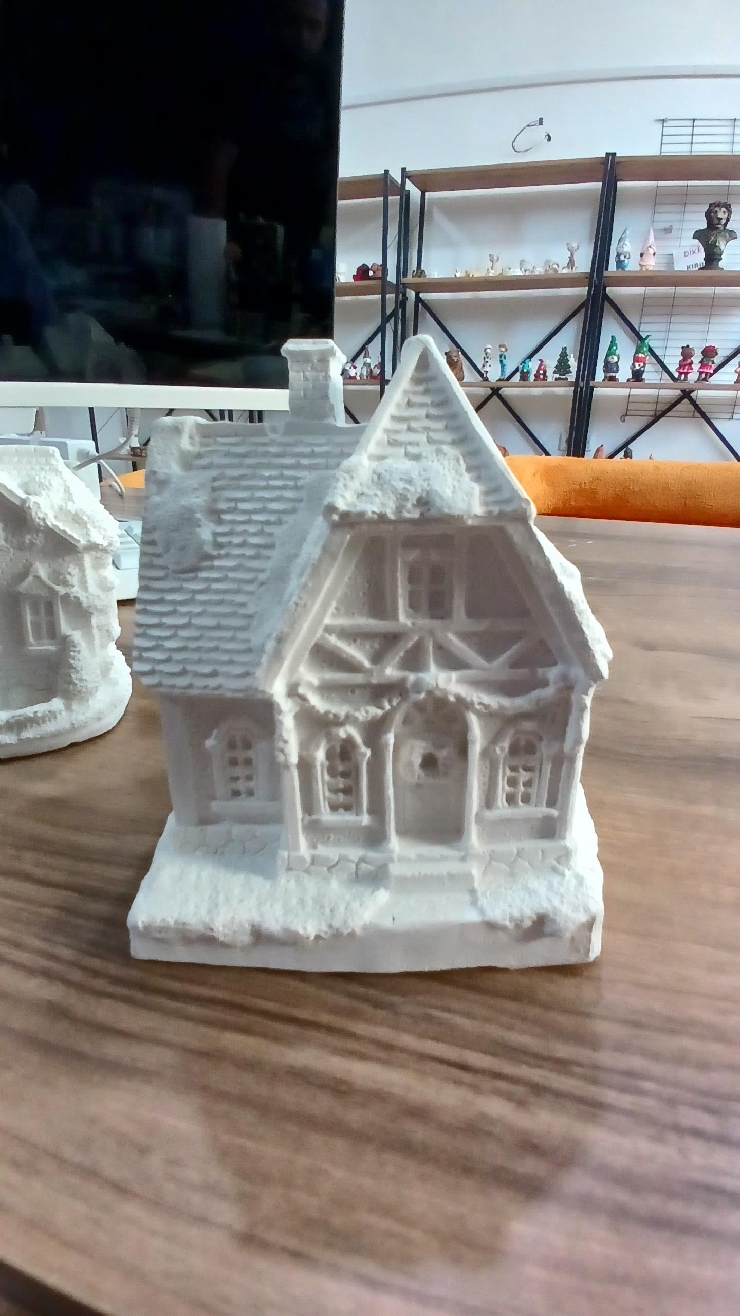 Ham boyasız minyatür ev set  11cm , 9 cm ,8cm 