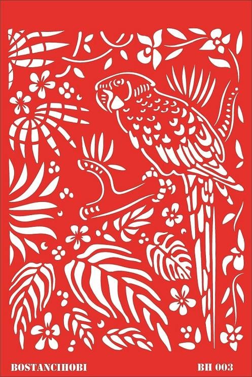 Bostancı Hobi Stencil BH003  30X20