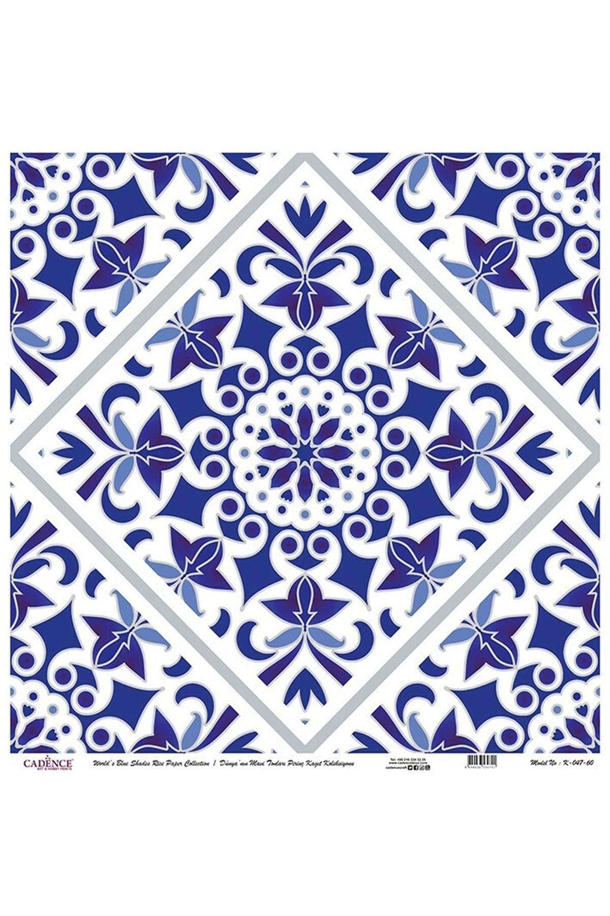 CADENCE K_47 Dünya'nın Mavi Tonları Pirinç Dekopaj 30x30