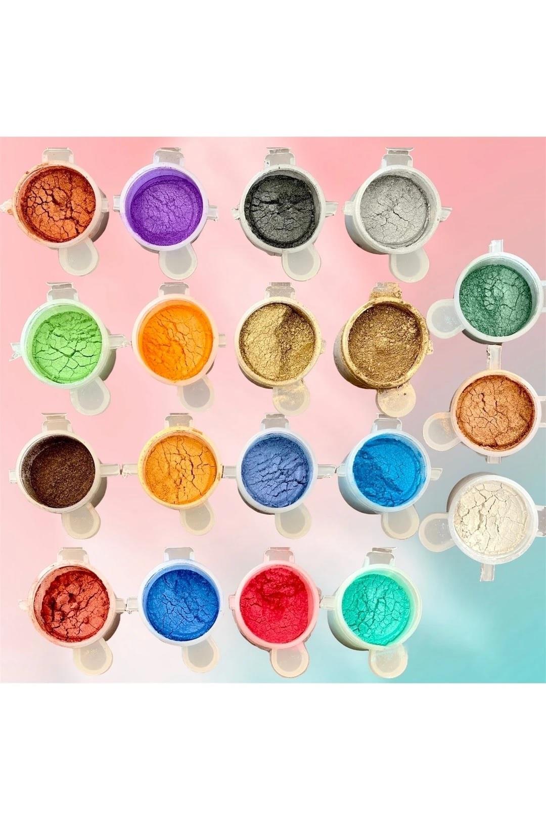 Epoksi Reçine 19lu Sedef Toz Pigment Seti