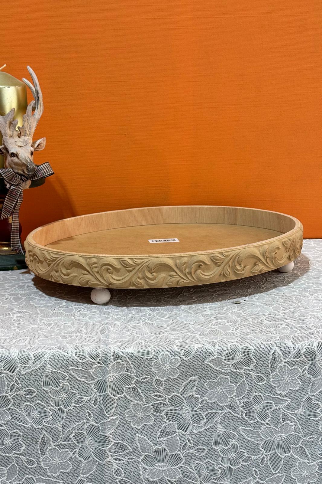 KABARTMA DESEN OVAL TEPSİ 37cm X 28cm