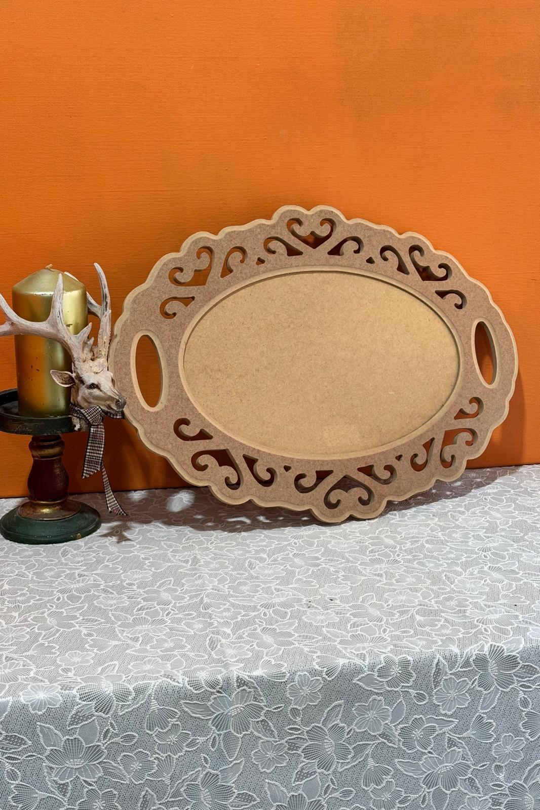 LAZER KESİM TEPSİ  46 X 32  CM