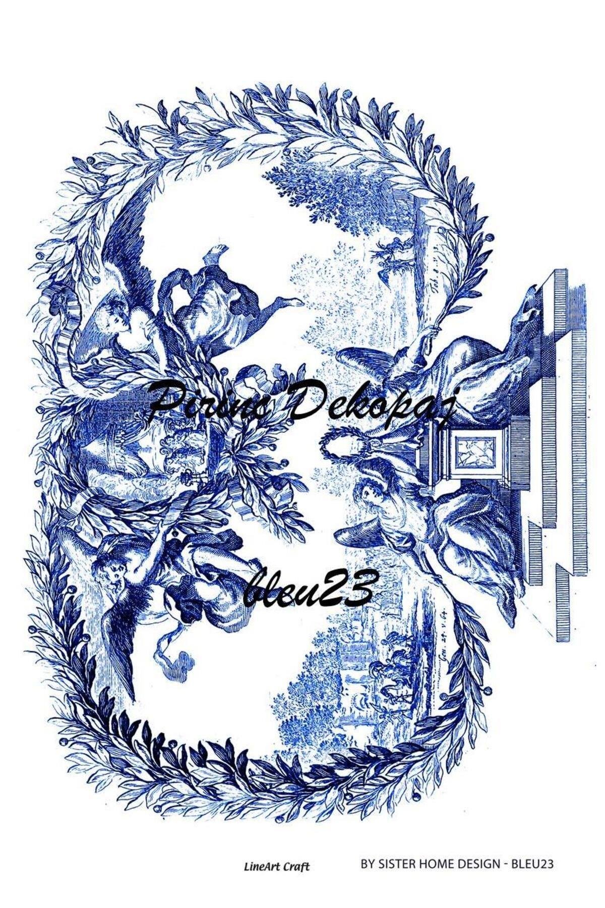 Lineart Pirinç Dekopaj Blue 23