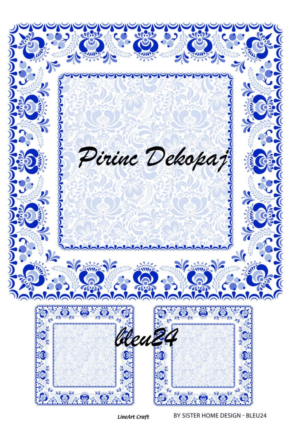 Lineart Pirinç Dekopaj Blue 24