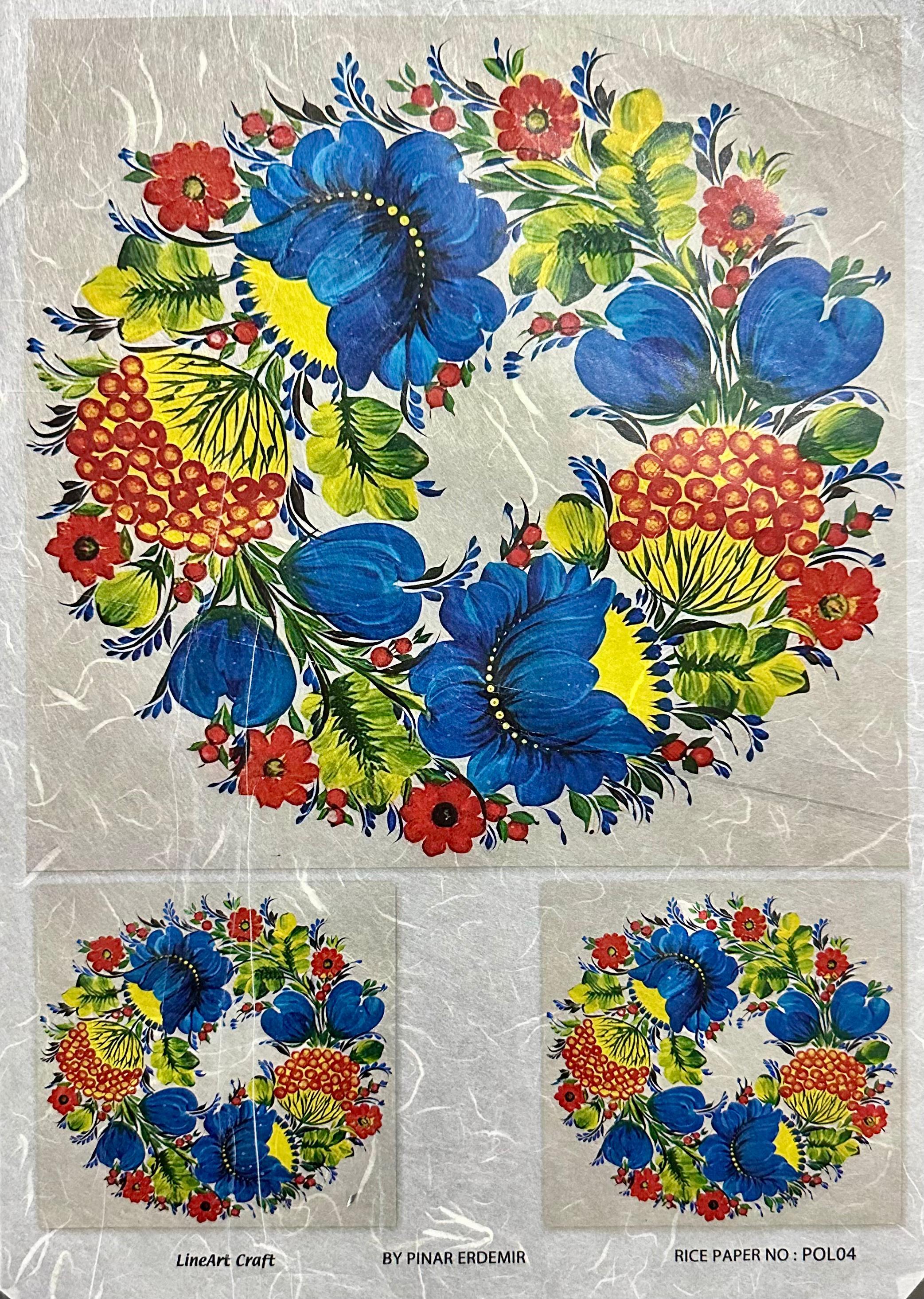 LİNEART PİRİNÇ DEKOPAJ KAĞIDI POL04