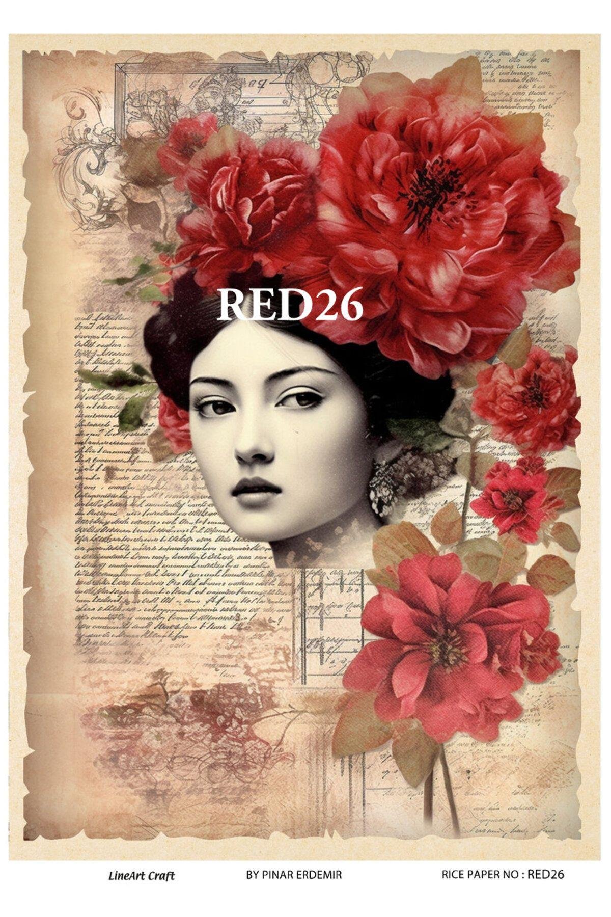 Lineart Pirinç Dekopaj RED26