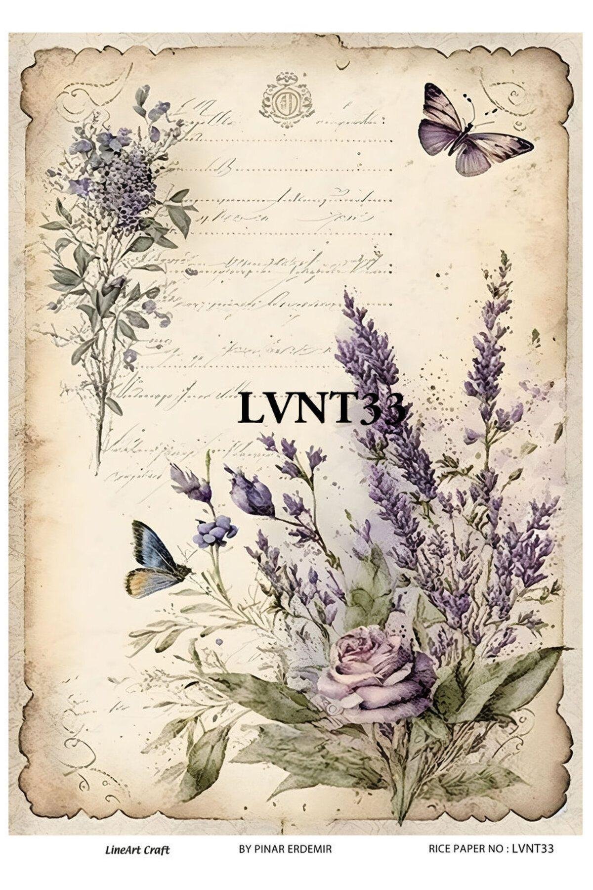 Lineart Pirinç Dekopaj Rıce Paper LVNT33
