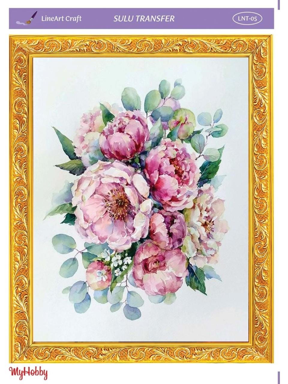 LineArt Sulu Transfer 25x35cm Çiçek Desenli Model LNT-04
