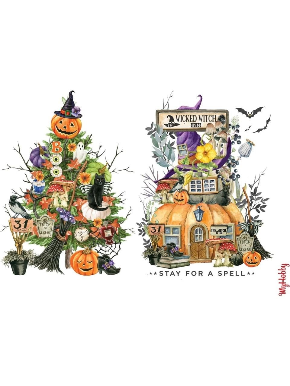 LineArt Sulu Transfer 25x35cm Halloween Kabak Temalı LNT51