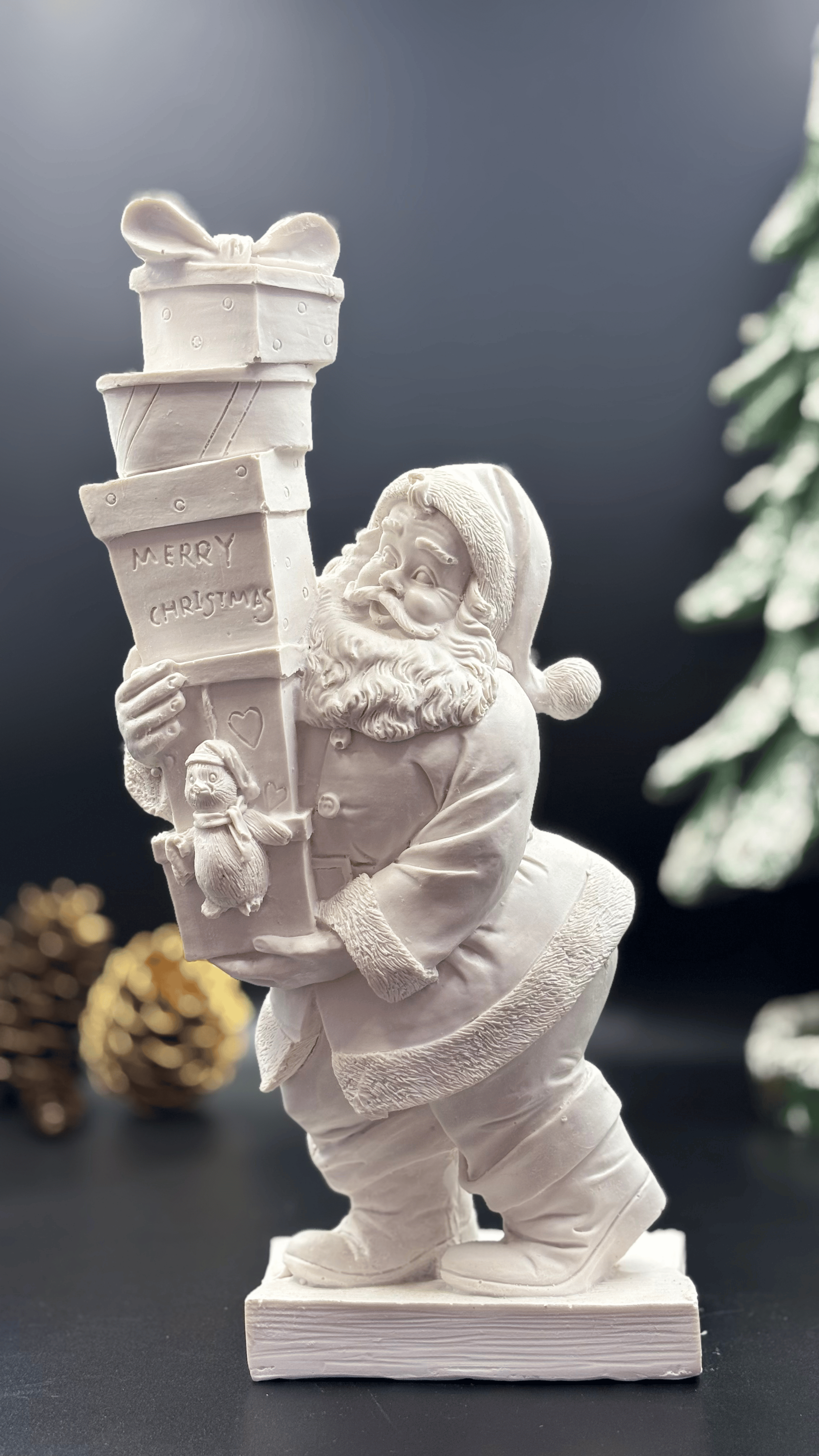 Mary Christmas Hediye Kutulu Noel Baba Polyester py0000
