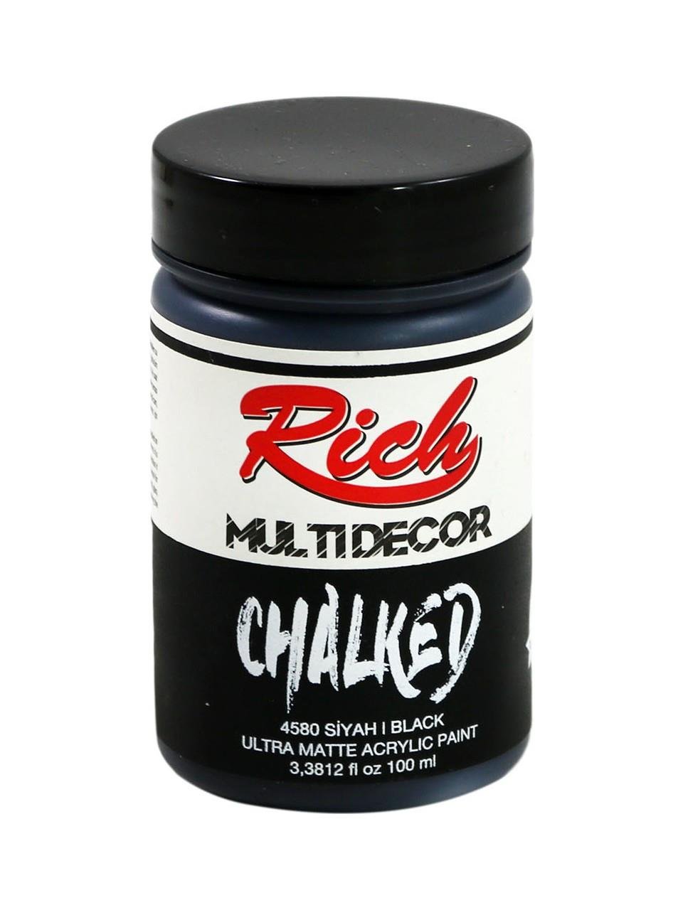 Rich Chalked Akrilik Boya 100 Cc 4580 Siyah