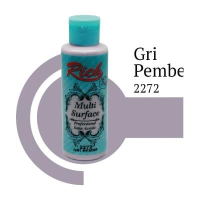 Rich Multi Surface 2272 GRİ PEMBE Akrilik Boya 120cc
