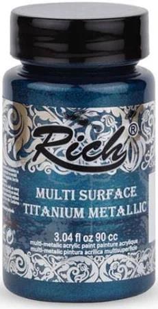 Rich Multi Surface Titanium Metalik Boya 90 Cc 0902570 Antik Turkuaz