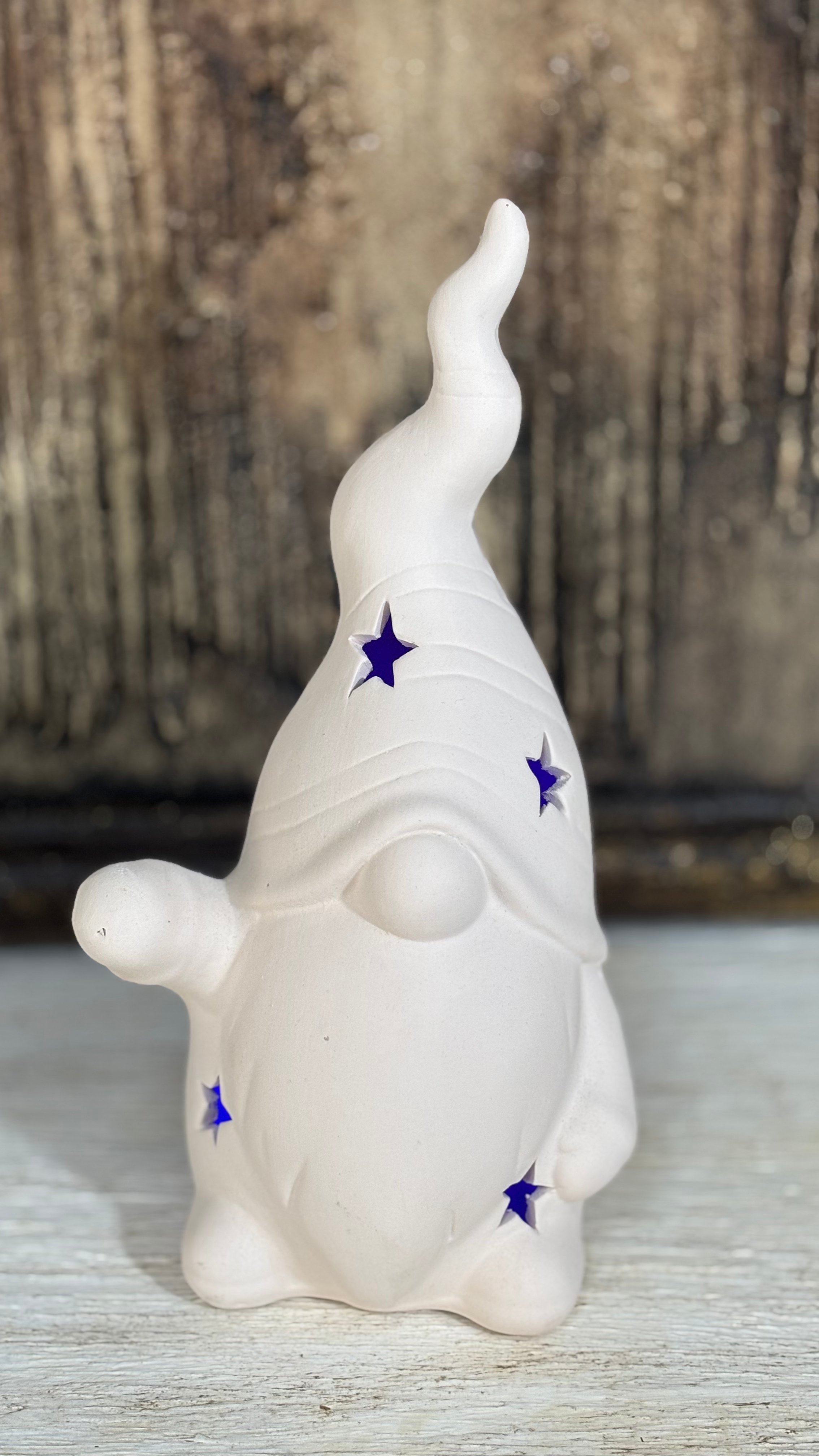 Sakallı Gnome Yılbaşı Cücesi Tealight Mumluk Polyester py0006