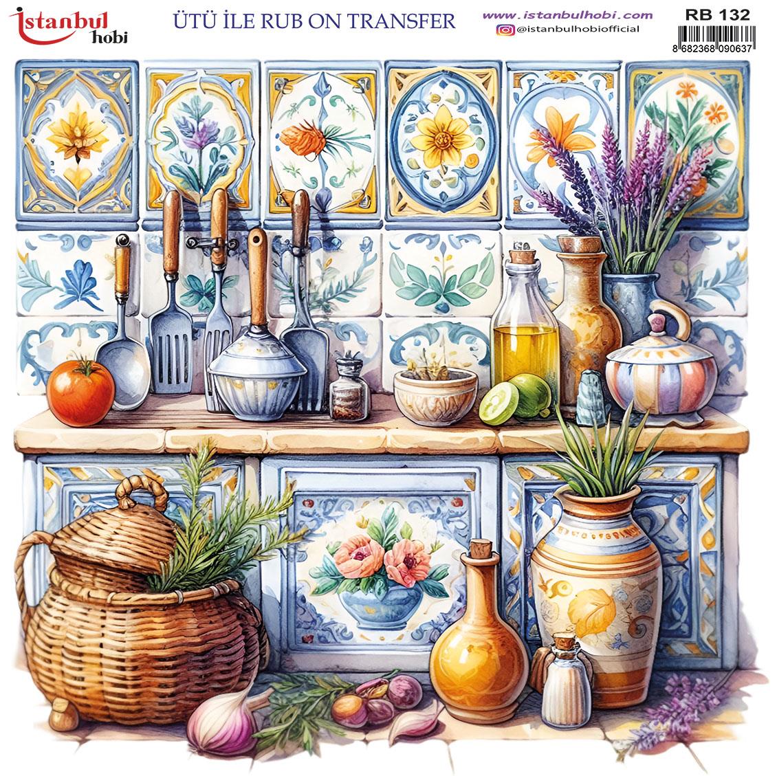 ÜTÜ İLE RUB ON TRANSFER RB 132  30 X 30 cm