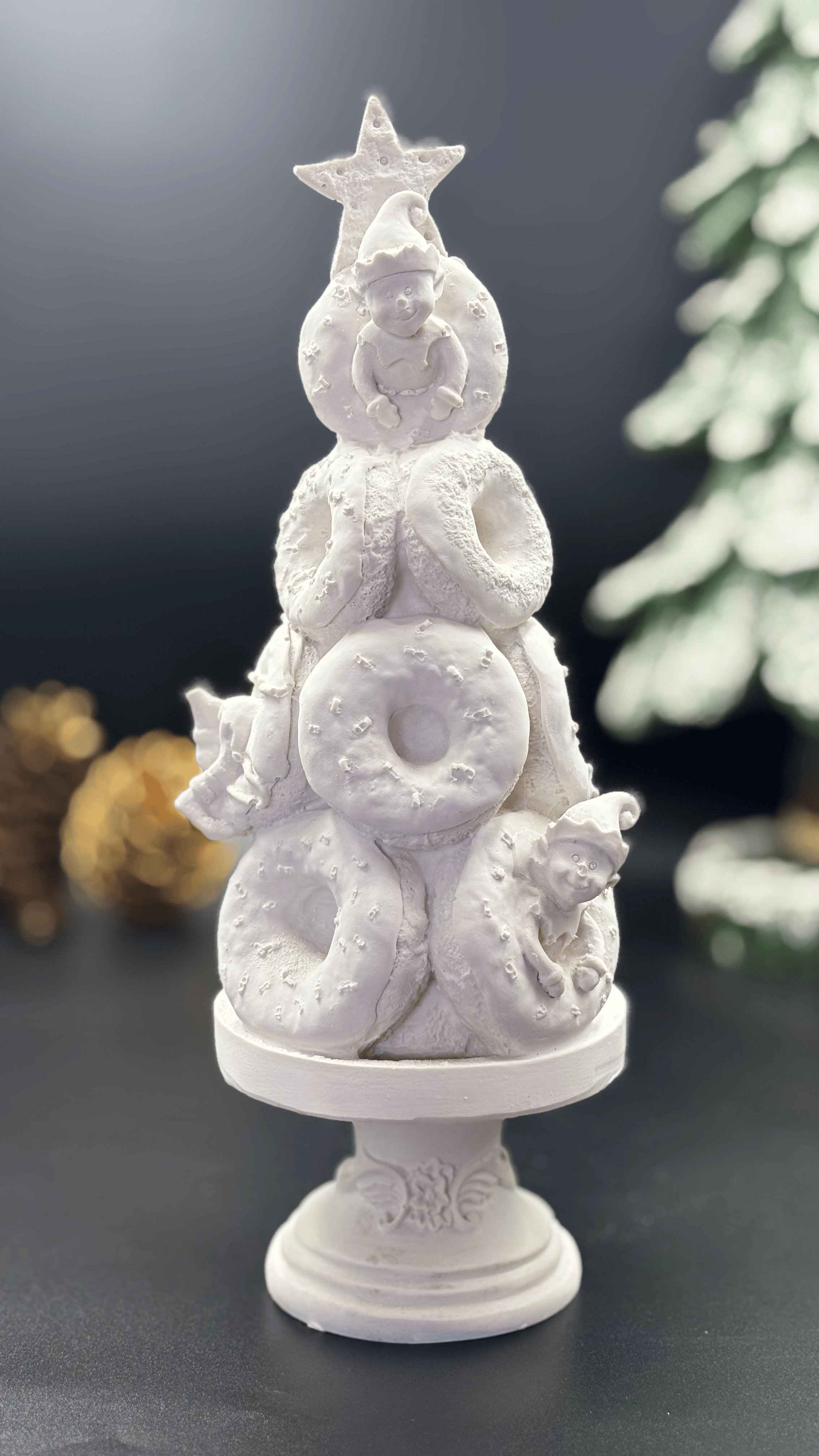 Yeni Yıl Konseptli Donut Polyester Boyasız Biblo py0031