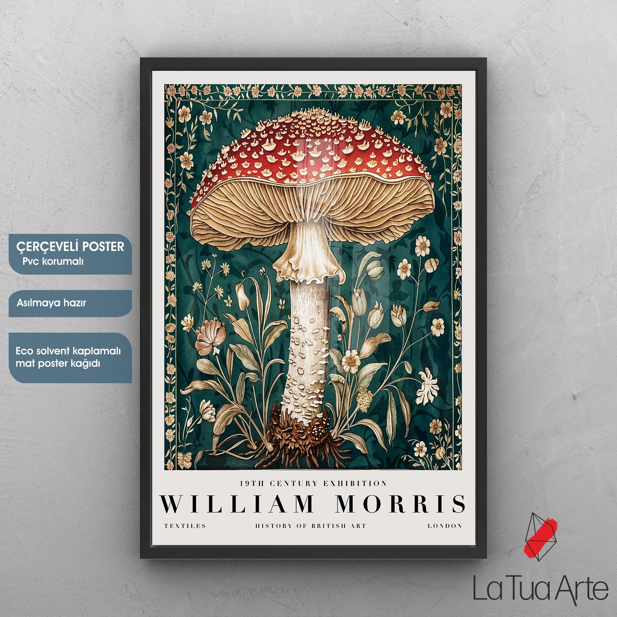 WILLIAM MORRIS-KIRMIZI MANTAR