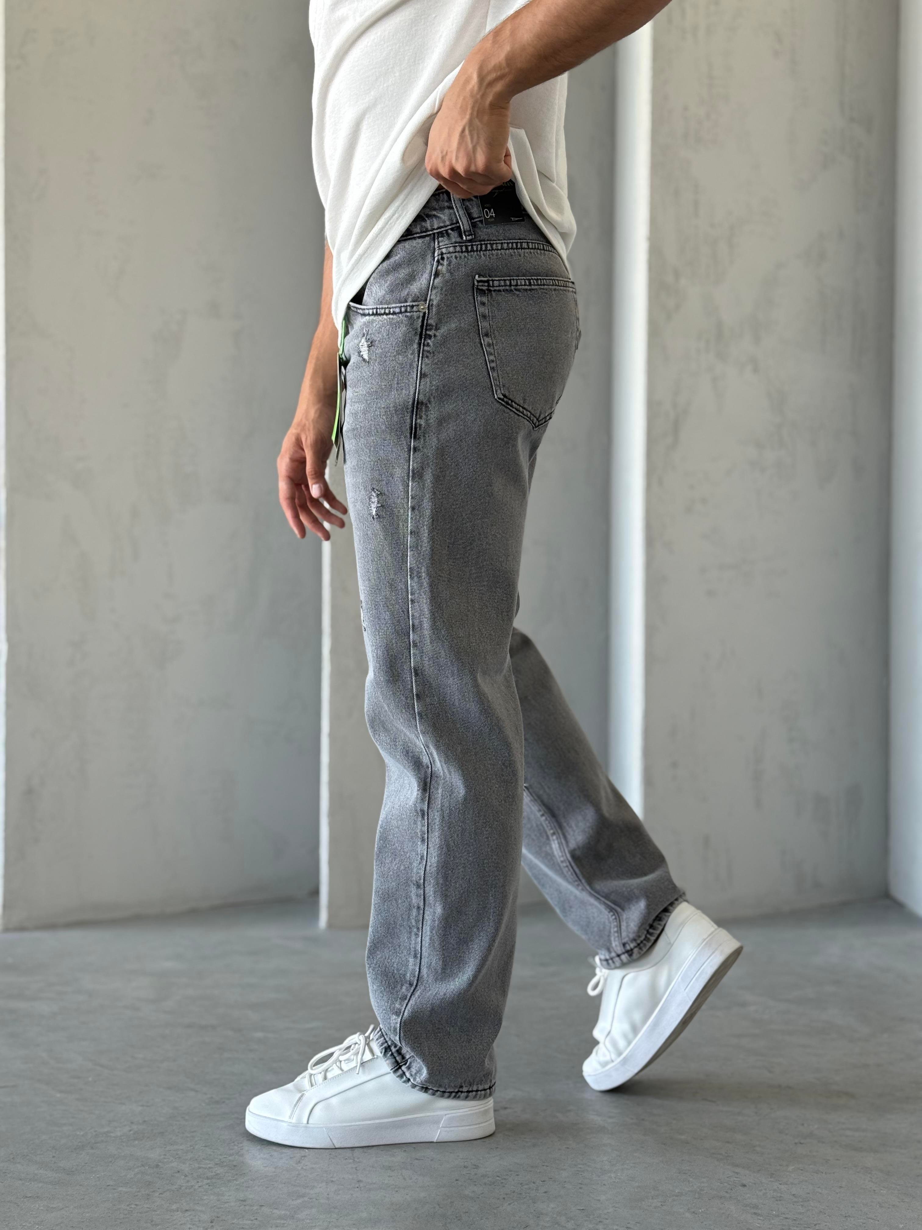 BAGGY GRİ YIRTIK