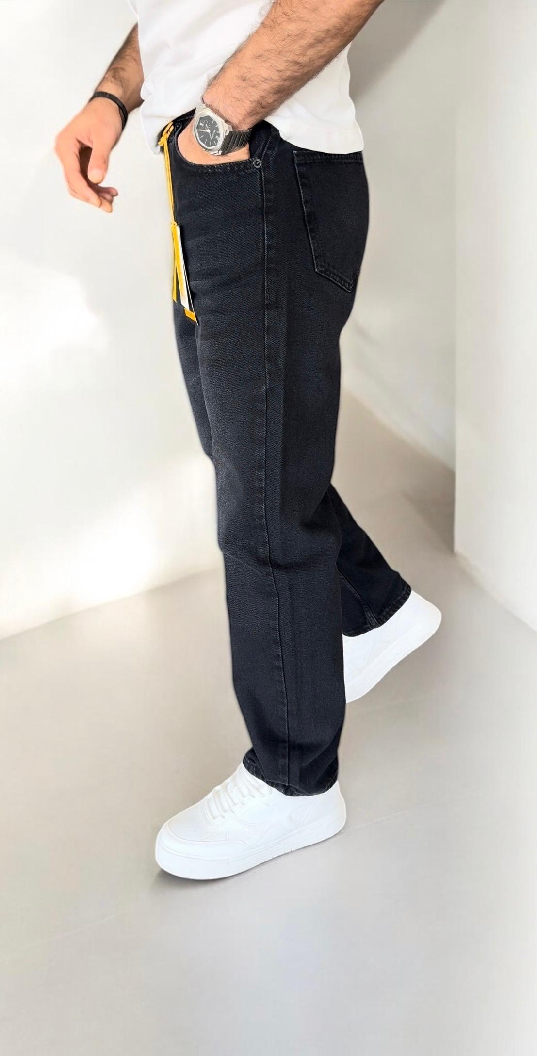 Erkek Siyah Baggy Kalıp Pantolon