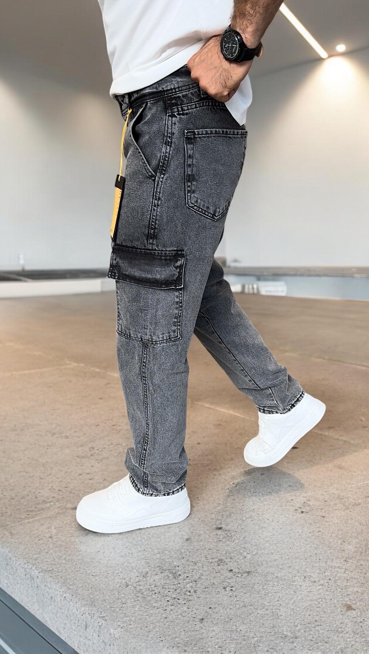 KAR YIKAMALI GRİ BAGGY KARGO