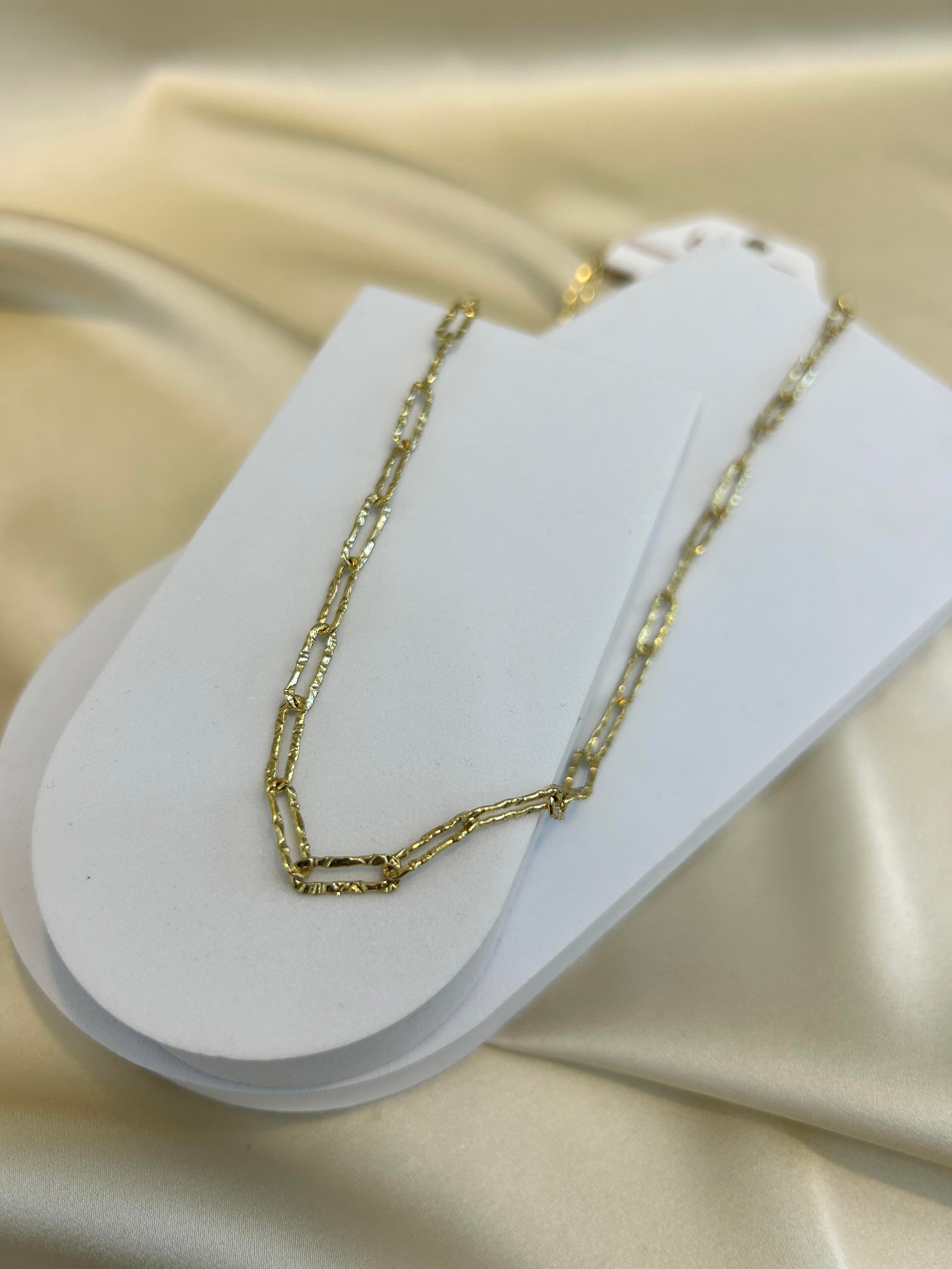 Gold Parıltılı Zincir Kolye