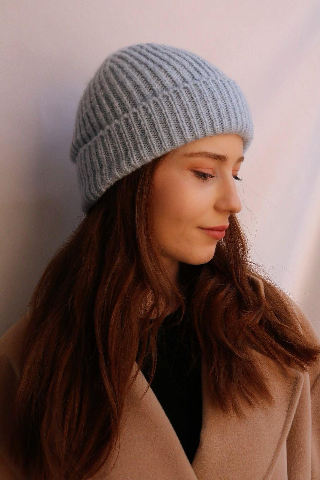 Kadın Örgü Mavi Bere