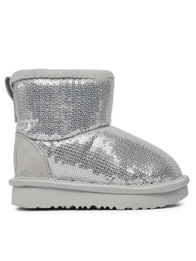 UGG Classic Mini Mirror Ball Çocuk Botu – Gümüş