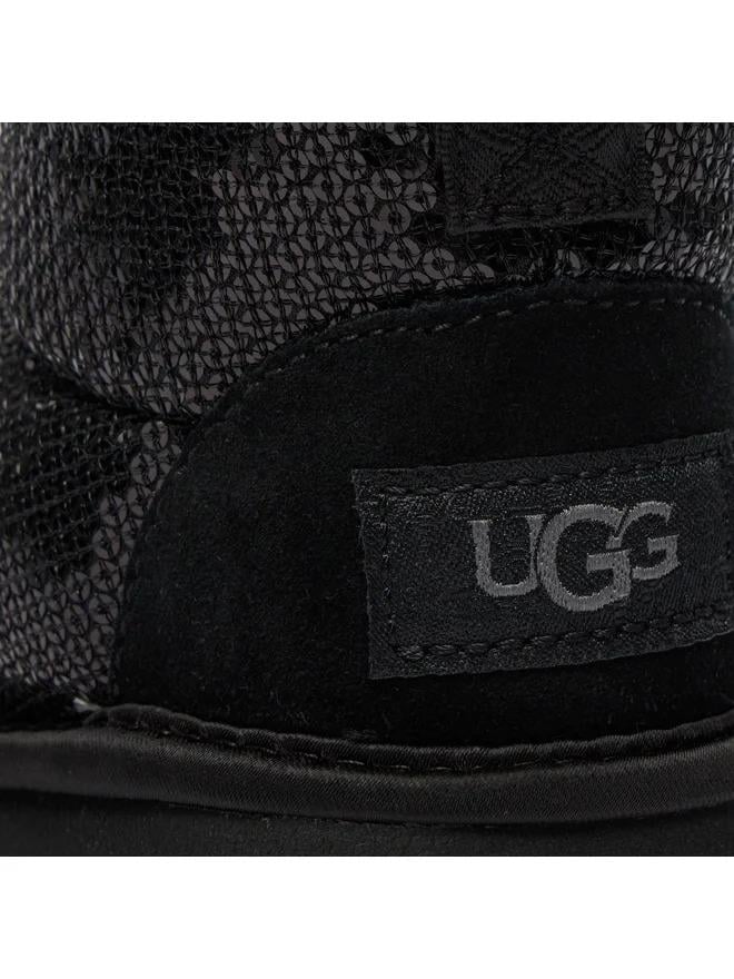 UGG Classic Mini Mirror Ball Çocuk Botu - Siyah